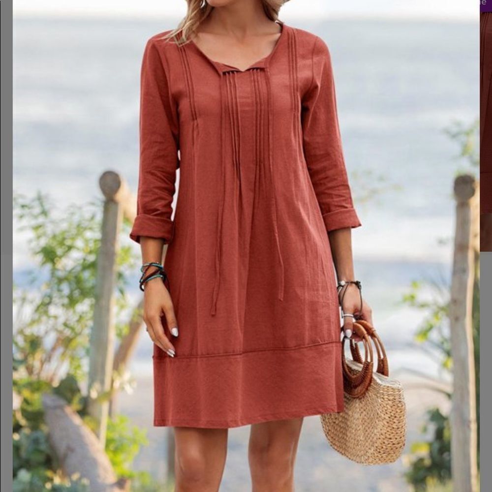 Brick Red Shift Dress NWT
